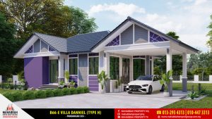 Pandangan Sisi - Model Rekabentuk Banglo MEGSB B66-E Villa Danniell (Type H)