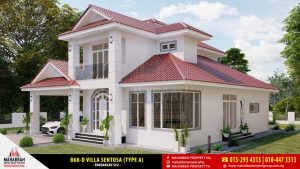 Pandangan Sisi - Model Rekabentuk Banglo MEGSB B68-D Villa Sentosa (type A)