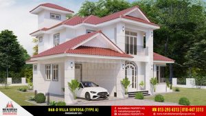 Pandangan Sisi - Model Rekabentuk Banglo MEGSB B68-D Villa Sentosa (type A)