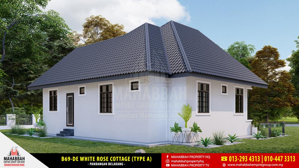 Pandangan Belakang - Model Rekabentuk Banglo MEGSB B69-DE White Rose Cottage (Type A)