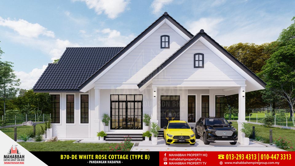 Model Rekabentuk Banglo MEGSB B70-DE White Rose Cottage (Type B) - Mukim Telong Bachok Kelantan