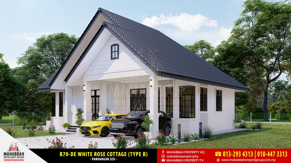 Model Rekabentuk Banglo MEGSB B70-DE White Rose Cottage (Type B) - Mukim Telong Bachok Kelantan