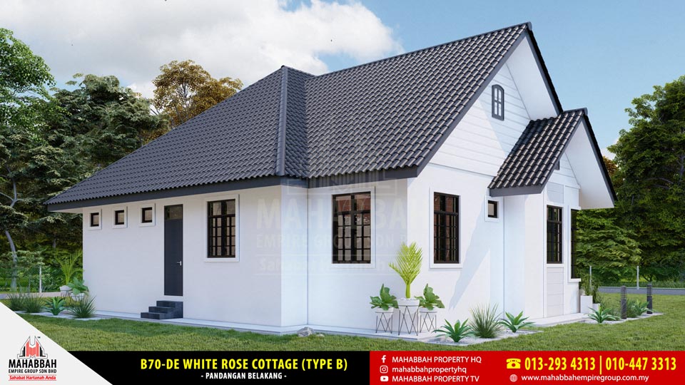 Model Rekabentuk Banglo MEGSB B70-DE White Rose Cottage (Type B) - Mukim Telong Bachok Kelantan