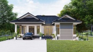Pandangan Hadapan - Model Rekabentuk Banglo MEGSB B71-DE Villa Azzalea (Type F)