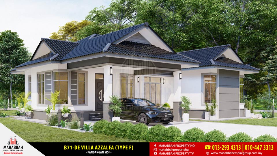 Pandangan Hadapan - Model Rekabentuk Banglo MEGSB B71-DE Villa Azzalea (Type F)