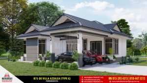 Pandangan Sisi Rekabentuk Banglo Eksklusif Mahabbah Dream Home B75-DE Villa Azzalea (Type G)