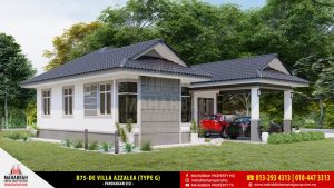 Pandangan Sisi Rekabentuk Banglo Eksklusif Mahabbah Dream Home B75-DE Villa Azzalea (Type G)