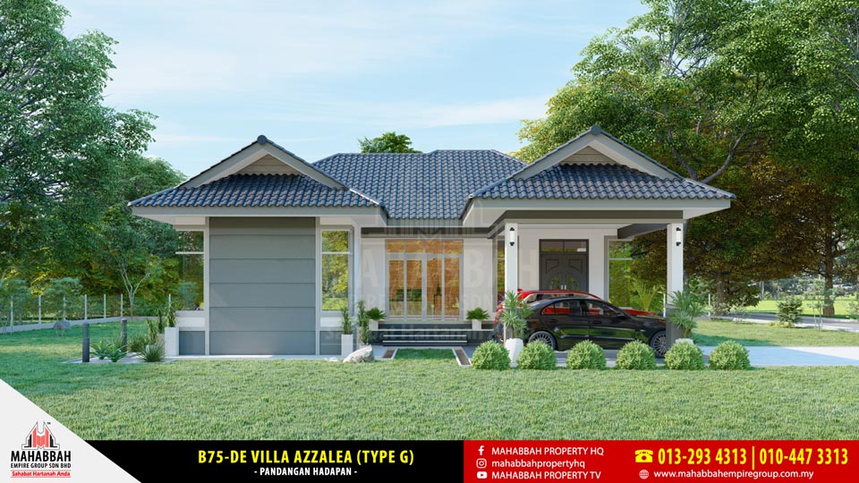 Rekabentuk Banglo Eksklusif Mahabbah Dream Home B75-DE Villa Azzalea (Type G)