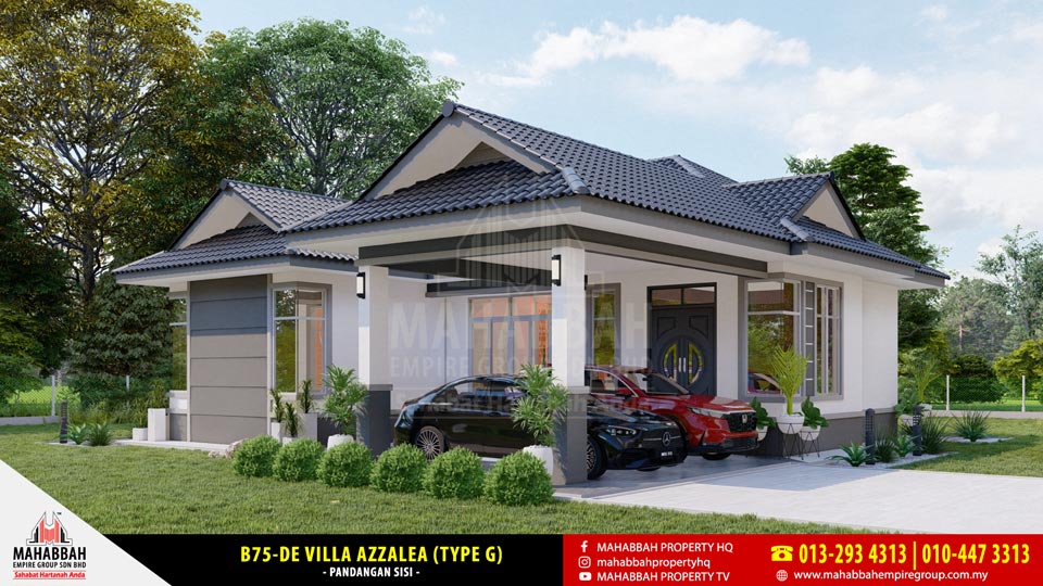 Rekabentuk Banglo Eksklusif Mahabbah Dream Home B75-DE Villa Azzalea (Type G)