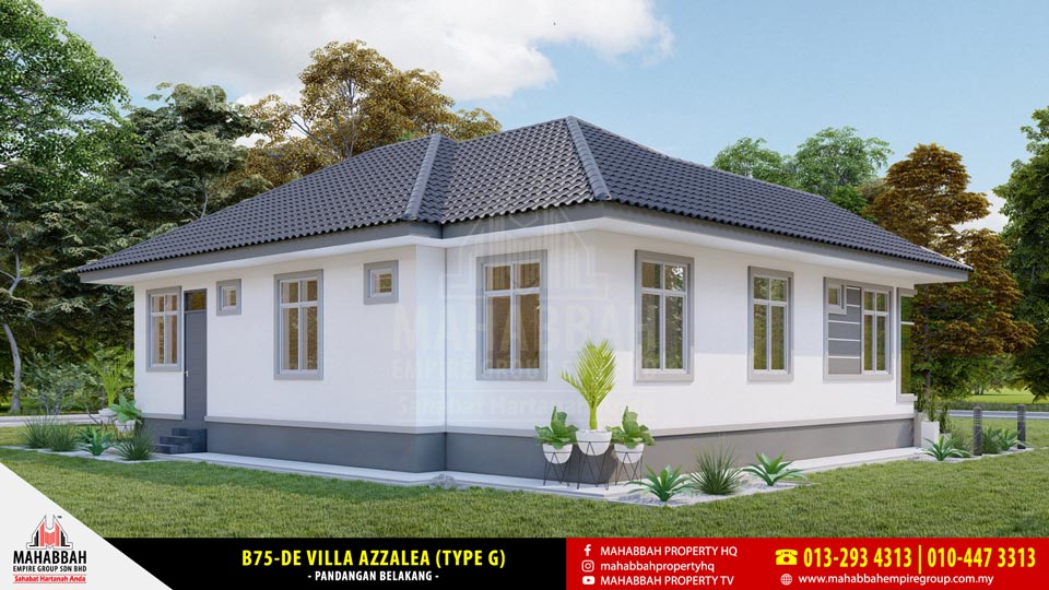 Rekabentuk Banglo Eksklusif Mahabbah Dream Home B75-DE Villa Azzalea (Type G)