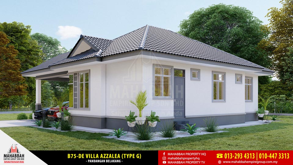 Rekabentuk Banglo Eksklusif Mahabbah Dream Home B75-DE Villa Azzalea (Type G)