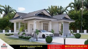 Pandangan Sisi Rekabentuk Banglo Eksklusif Mahabbah Dream Home B76-DE Villa Azzalea (Type H)