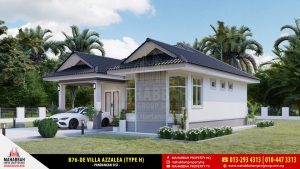 Pandangan Sisi Rekabentuk Banglo Eksklusif Mahabbah Dream Home B76-DE Villa Azzalea (Type H)