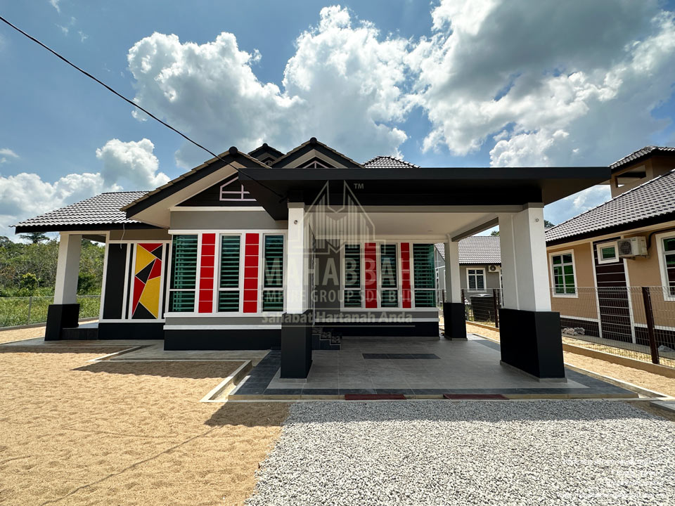 Pandangan Luar Rumah Banglo Villa Sophia (Type A) di Kelewek Tanah Merah