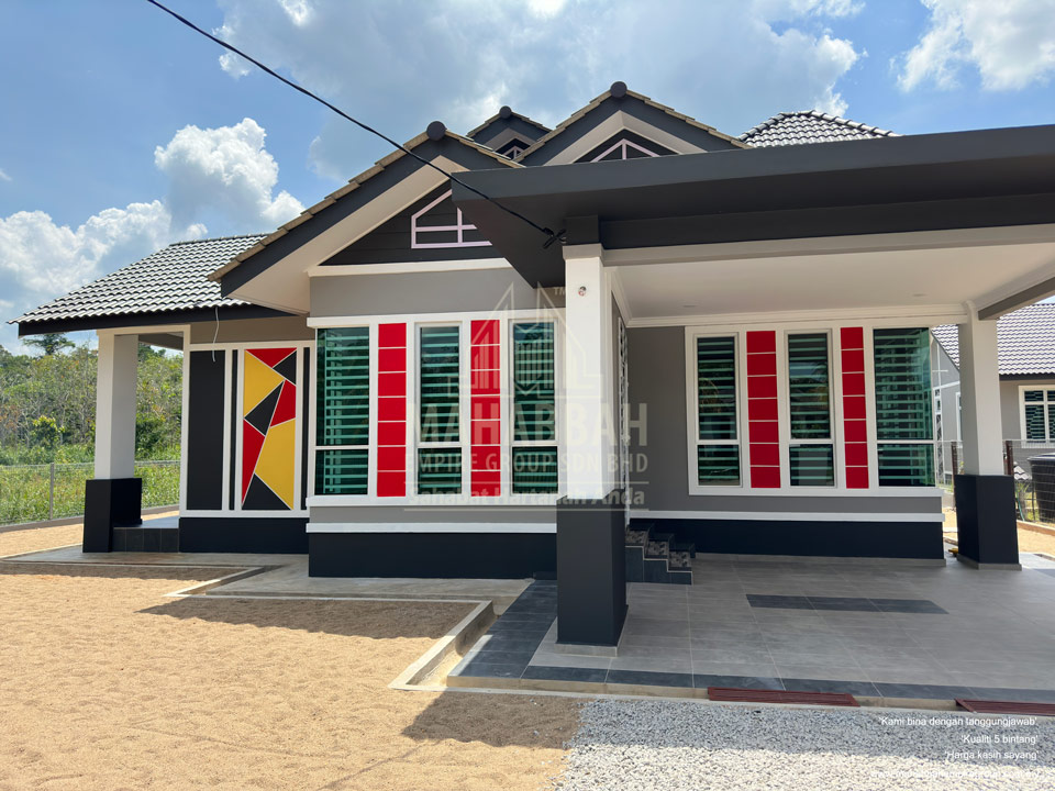 Pandangan Luar Rumah Banglo Villa Sophia (Type A) di Kelewek Tanah Merah