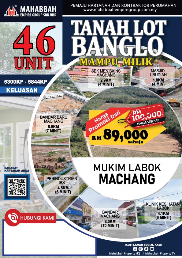 Flyers Tanah Lot Banglo Mampu Milik di Labok, Machang (MC2)