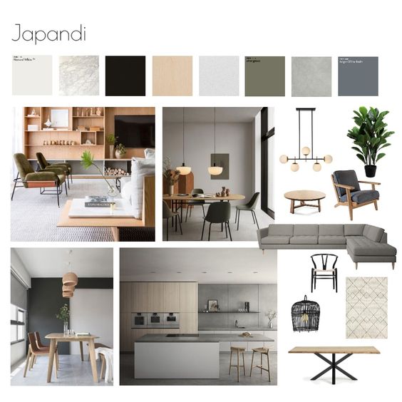 Color Palette for Japandi Concept
