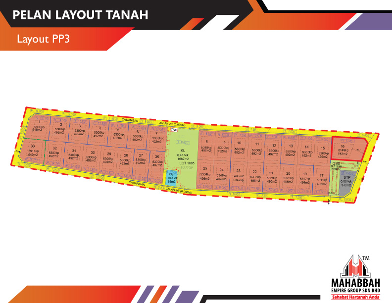 Layout Tanah Lot Banglo Mampu Milik di Saring Mukim Jeram Pasir Puteh (PP3)
