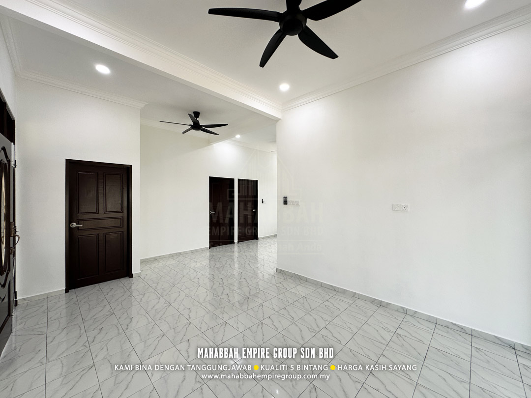 Ruang Tamu & Keluarga - Potfolio MDH03-E03 Villa Nuha (Type C) siap dibina di Mukim Maka, Kelewek Tanah Merah Kelantan