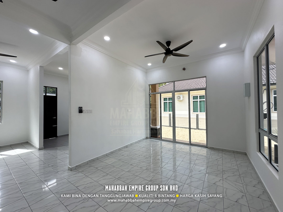 Ruang Tamu & Keluarga - Potfolio MDH03-E03 Villa Nuha (Type C) siap dibina di Mukim Maka, Kelewek Tanah Merah Kelantan
