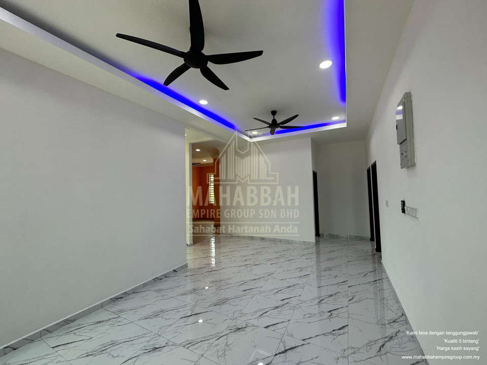 Ruang Tamu Rumah Banglo Villa Sophia (Type A) di Kelewek Tanah Merah