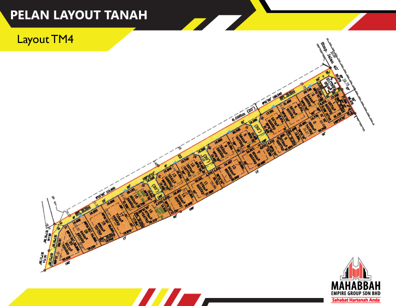Pelan Layout Tanah Lot Banglo tm4 Mukim Pasir Genda Tanah Merah